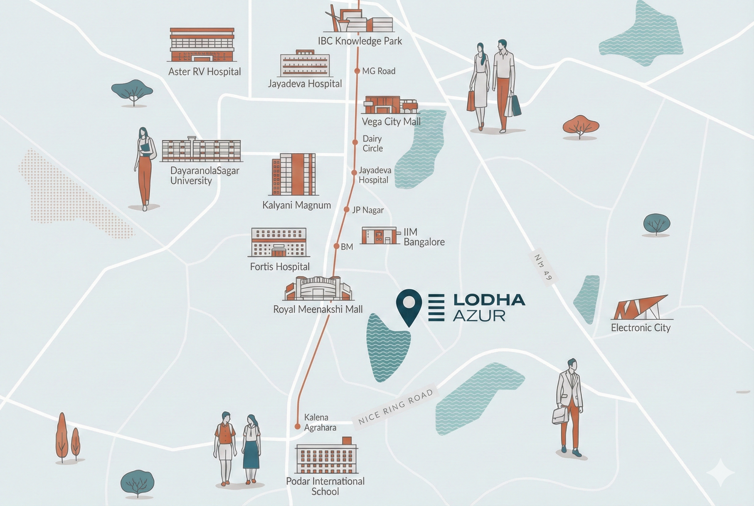 Lodha Azur location illustration